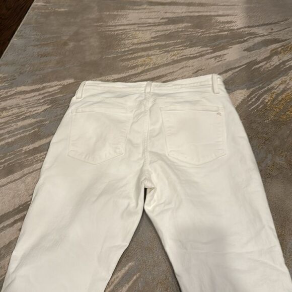 Madewell white 10" High-Rise Skinny Crop Jeans: Button-Front Edition size 32 EUC - Picture 6 of 10